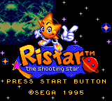 Ristar — Title screen