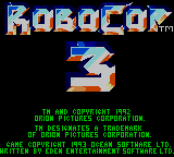 RoboCop 3 — Title screen