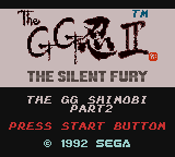 Shinobi II : The Silent Fury — Title screen