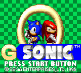 Sonic Blast — Title screen