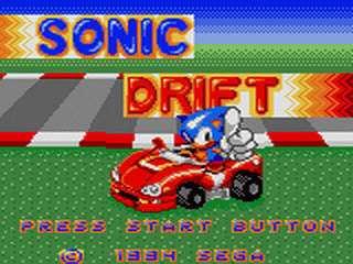 Sonic Drift — Title screen