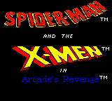 Spider-Man and the X-Men in Arcade's Revenge — Title screen