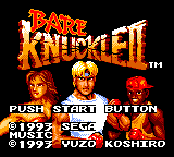Streets of Rage 2 — Title screen
