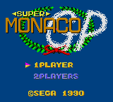 Super Monaco GP — Title screen