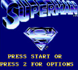 Superman : The Man of Steel — Title screen