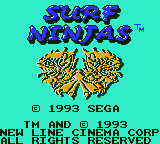 Surf Ninjas — Title screen