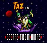 Taz in Escape from Mars — Title screen