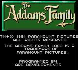 The Addams Family — Title screen