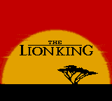 The Lion King — Title screen