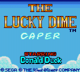 The Lucky Dime Caper starring Donald Duck — Title screen