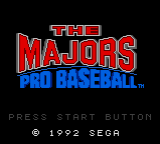 The Majors Pro Baseball — Title screen