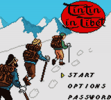 Tintin in Tibet — Title screen