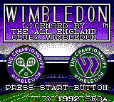 Wimbledon Tennis — Title screen