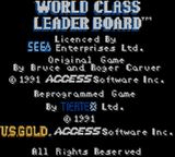 World Class Leaderboard Golf — Title screen