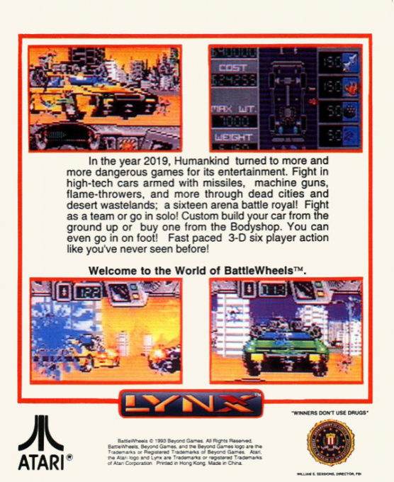 BattleWheels — Box back