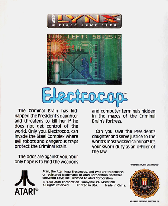 Electrocop — Box back