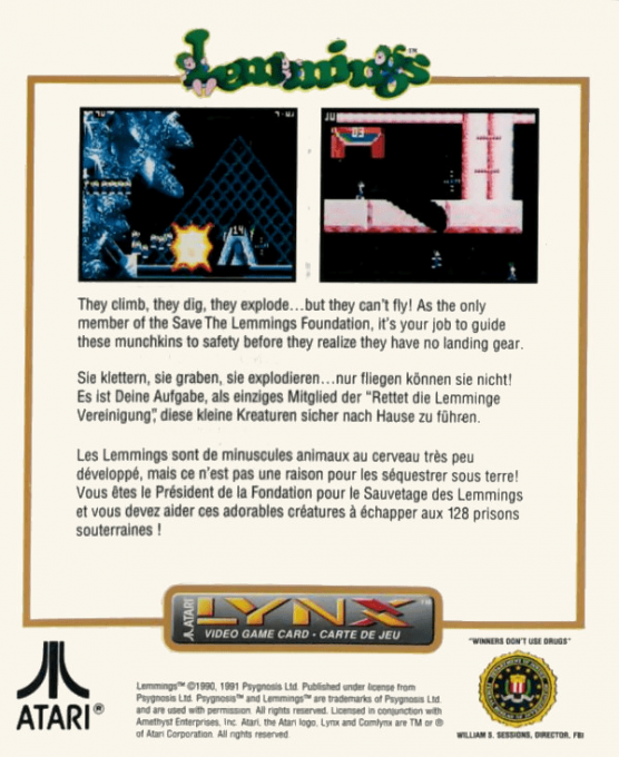 Lemmings — Box back