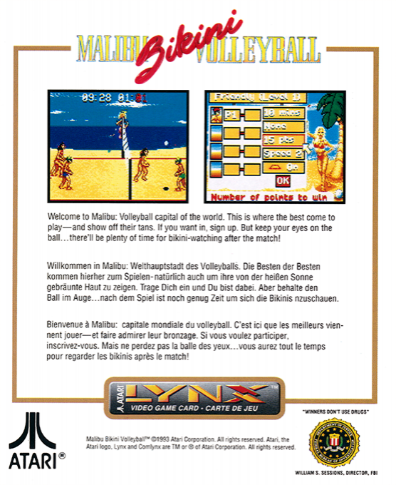 Malibu Bikini Volleyball — Box back