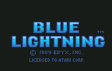 Blue Lightning — Title screen