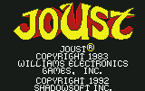 Joust — Title screen