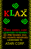 Klax — Title screen