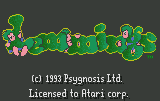 Lemmings — Title screen