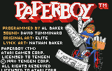 Paperboy — Title screen