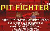 Pit-fighter — Title screen