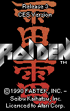Raiden — Title screen