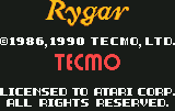 Rygar — Title screen