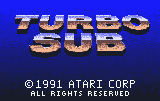 Turbo Sub — Title screen