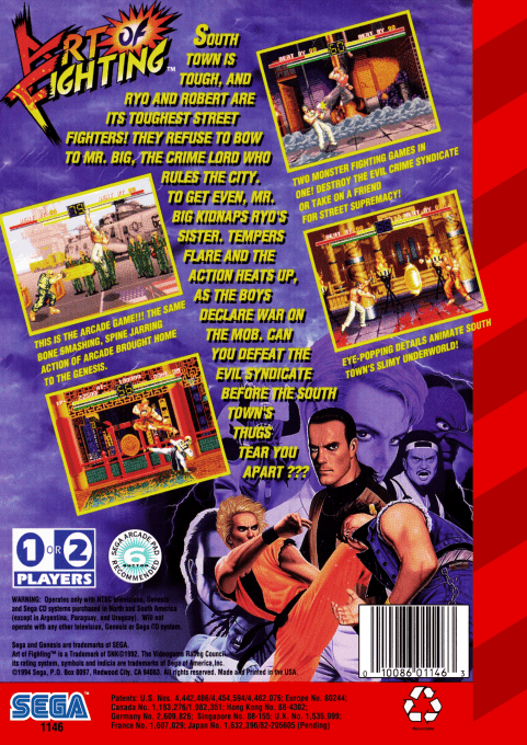 Art of Fighting — Box back
