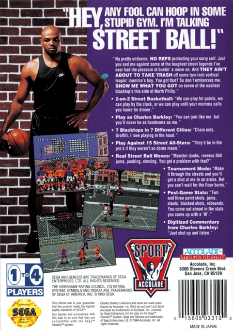 Barkley Shut Up and Jam! — Box back