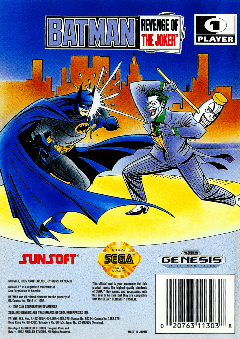 Batman : Revenge of the Joker — Box back