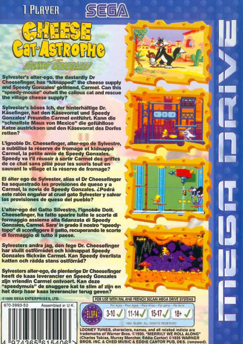 Cheese Cat-Astrophe Starring Speedy Gonzales — Box back