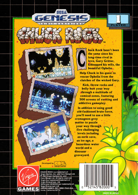 Chuck Rock — Box back