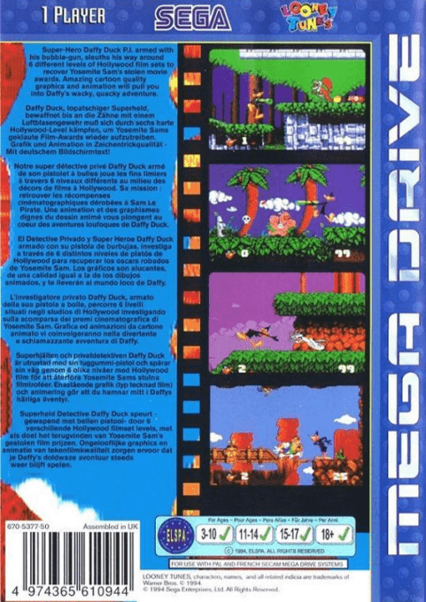 Daffy Duck in Hollywood — Box back