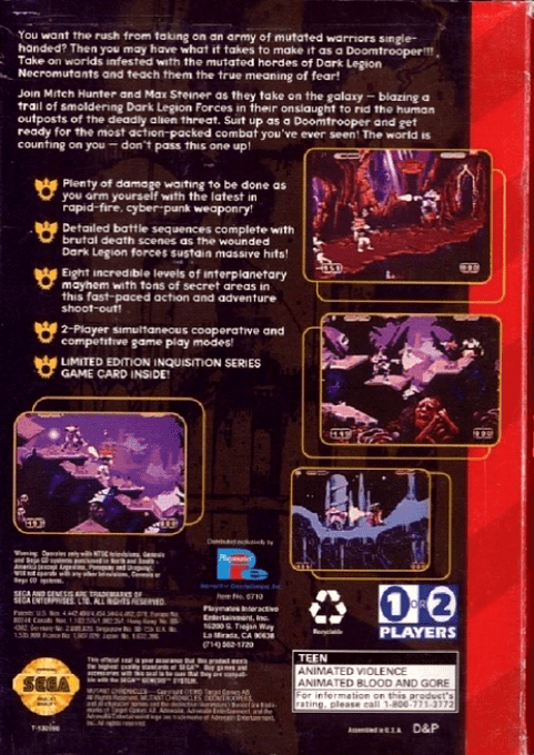 Doom Troopers — Box back