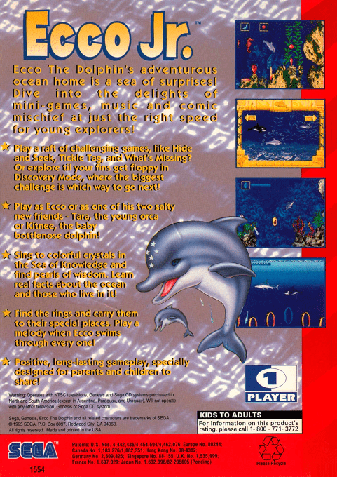 Ecco Jr. — Box back