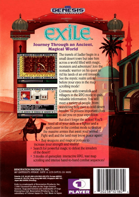 Exile — Box back