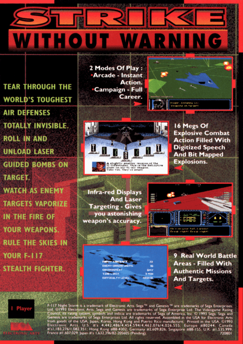 F-117 Night Storm — Box back