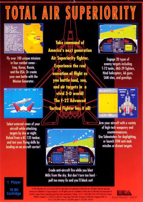 F-22 Interceptor — Box back