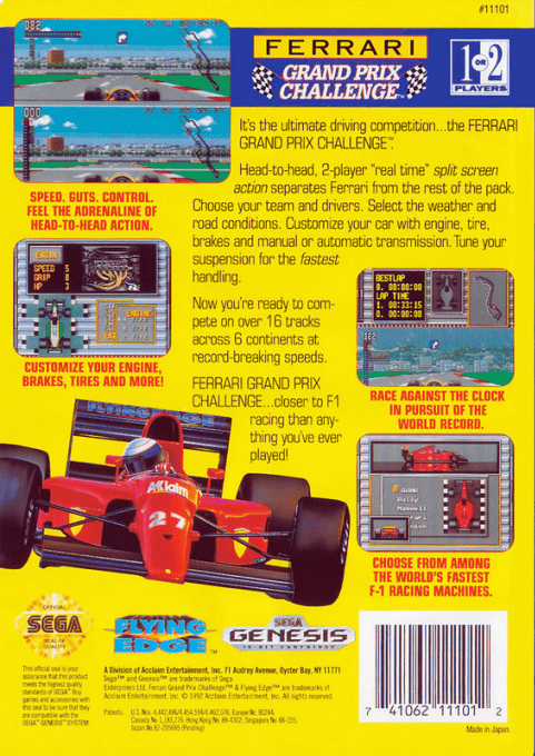 Ferrari Grand Prix Challenge — Box back