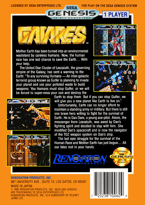Gaiares — Box back