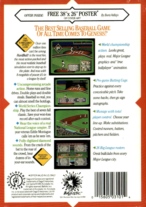 HardBall! — Box back
