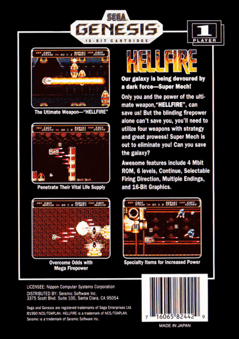 Hellfire — Box back