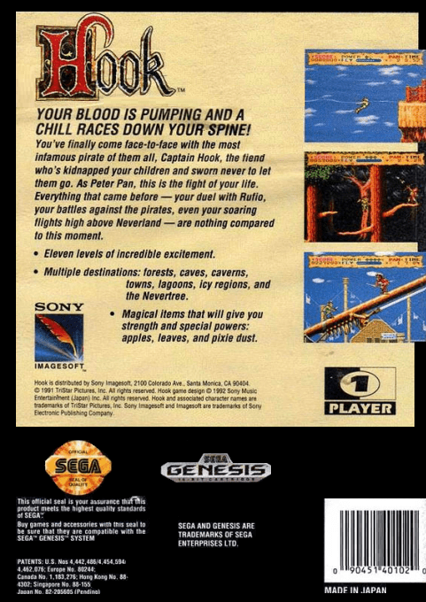 Hook — Box back