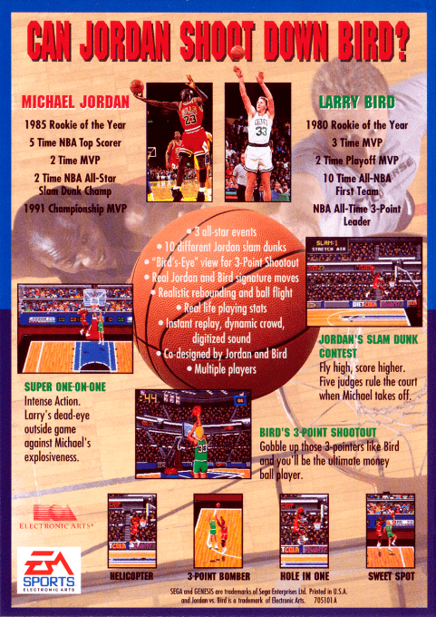 Jordan vs Bird — Box back