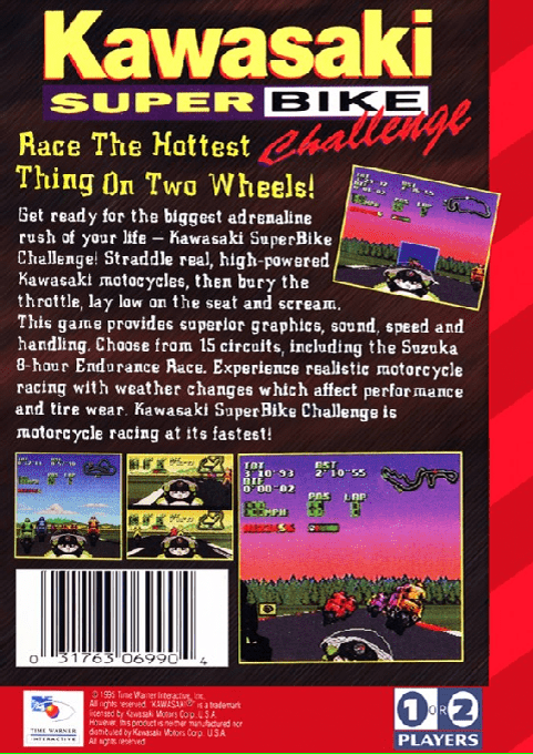 Kawasaki Superbike Challenge — Box back