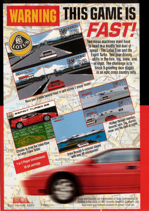 Lotus Turbo Challenge — Box back